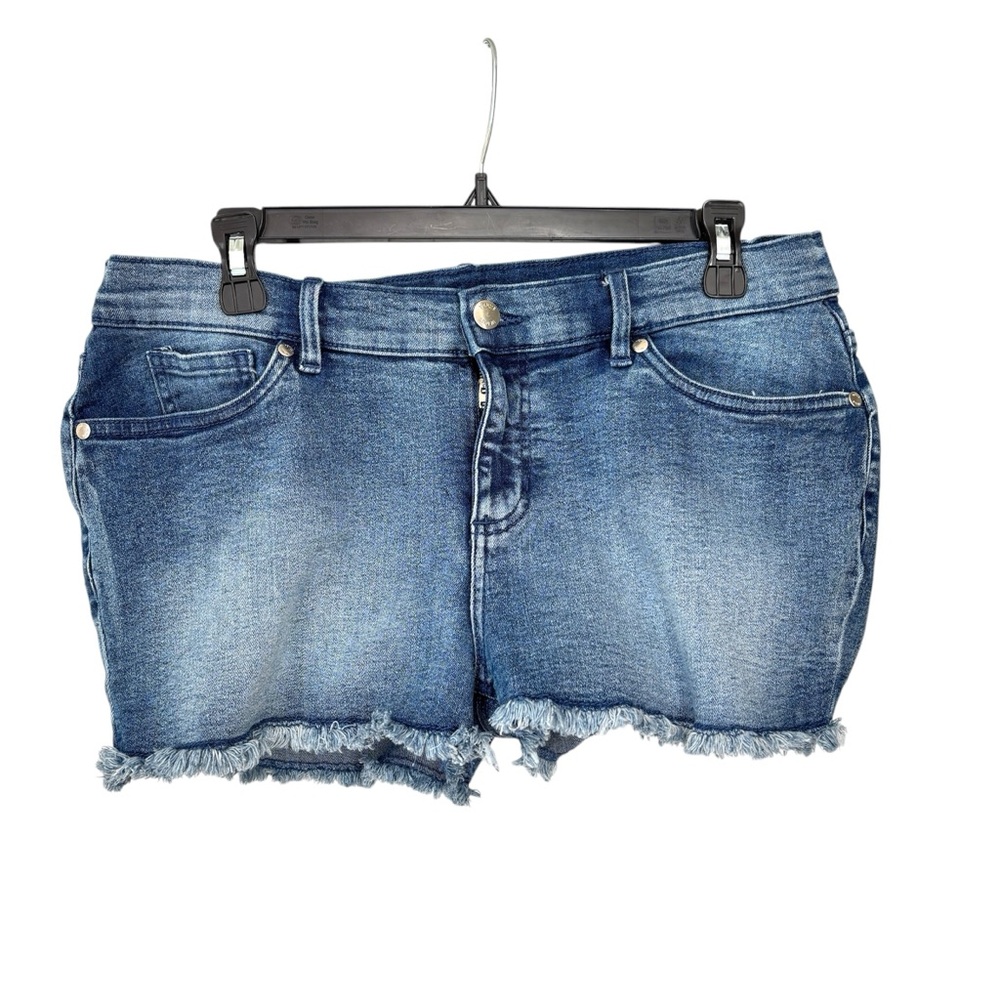 VENUS Blue Denim Daisy Duke Shorts Women’s 12 Mid Rise Cut Off Pockets